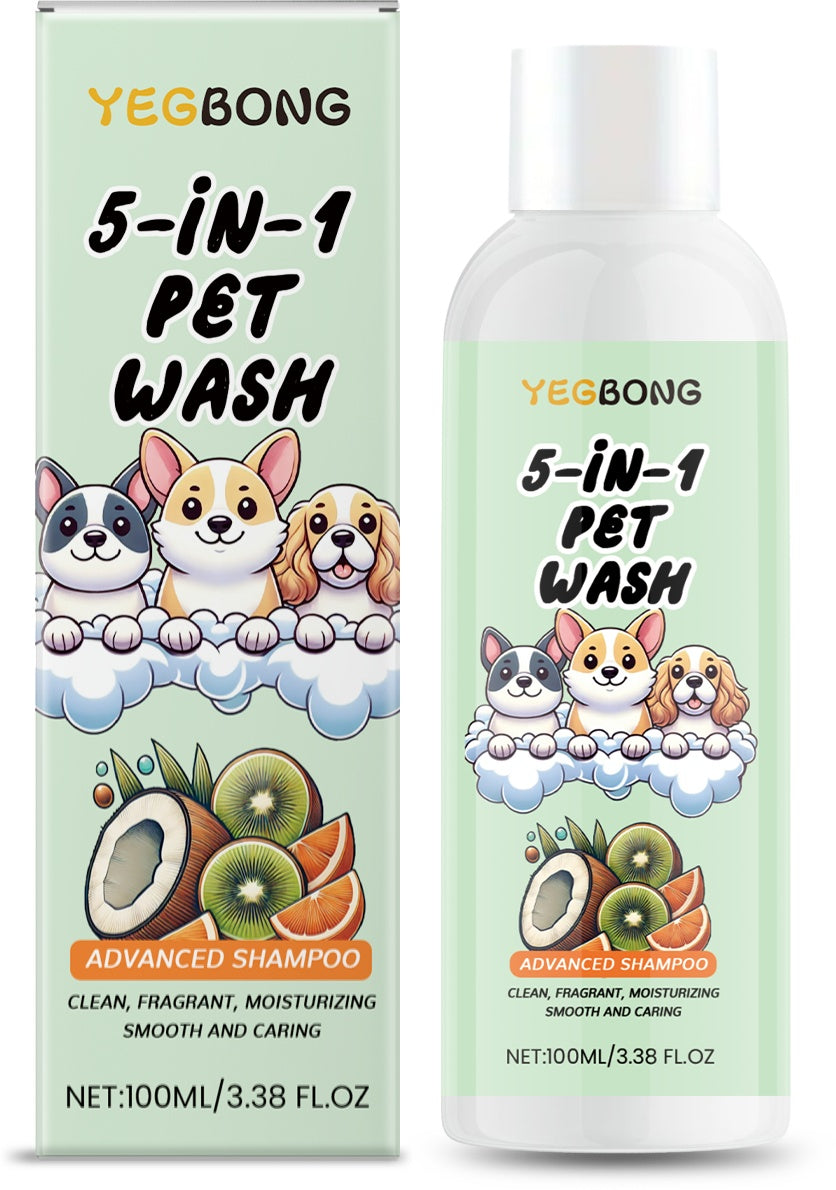 Natural Pet Shampoo (Gentle Plant-Based Formula for Dogs & Cats)