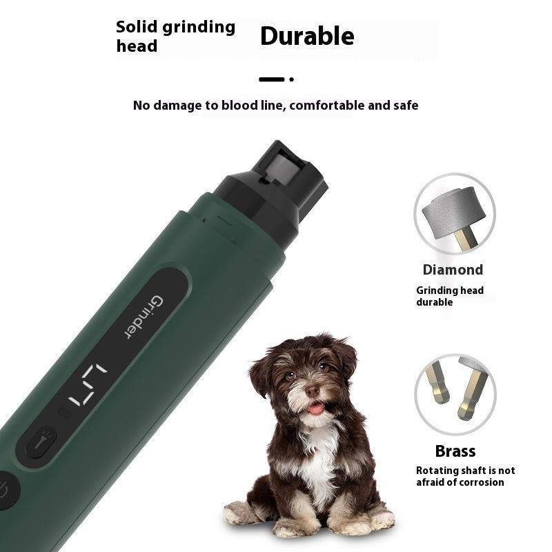 Rechargeable Low-Noise Pet Nail Grinder with LED Light