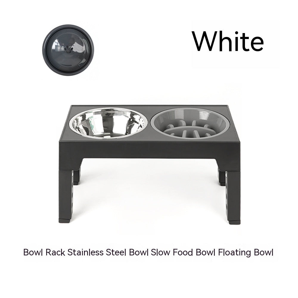 Elevated Slow Feeder Dog Bowl with Stainless Steel Stand (Neck Support & Healthy Feeding)