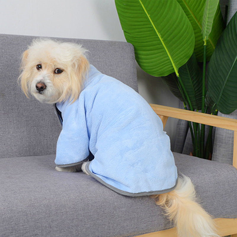 Quick-Dry Pet Bathrobe Towel (Absorbent Dog & Cat Drying Robe)