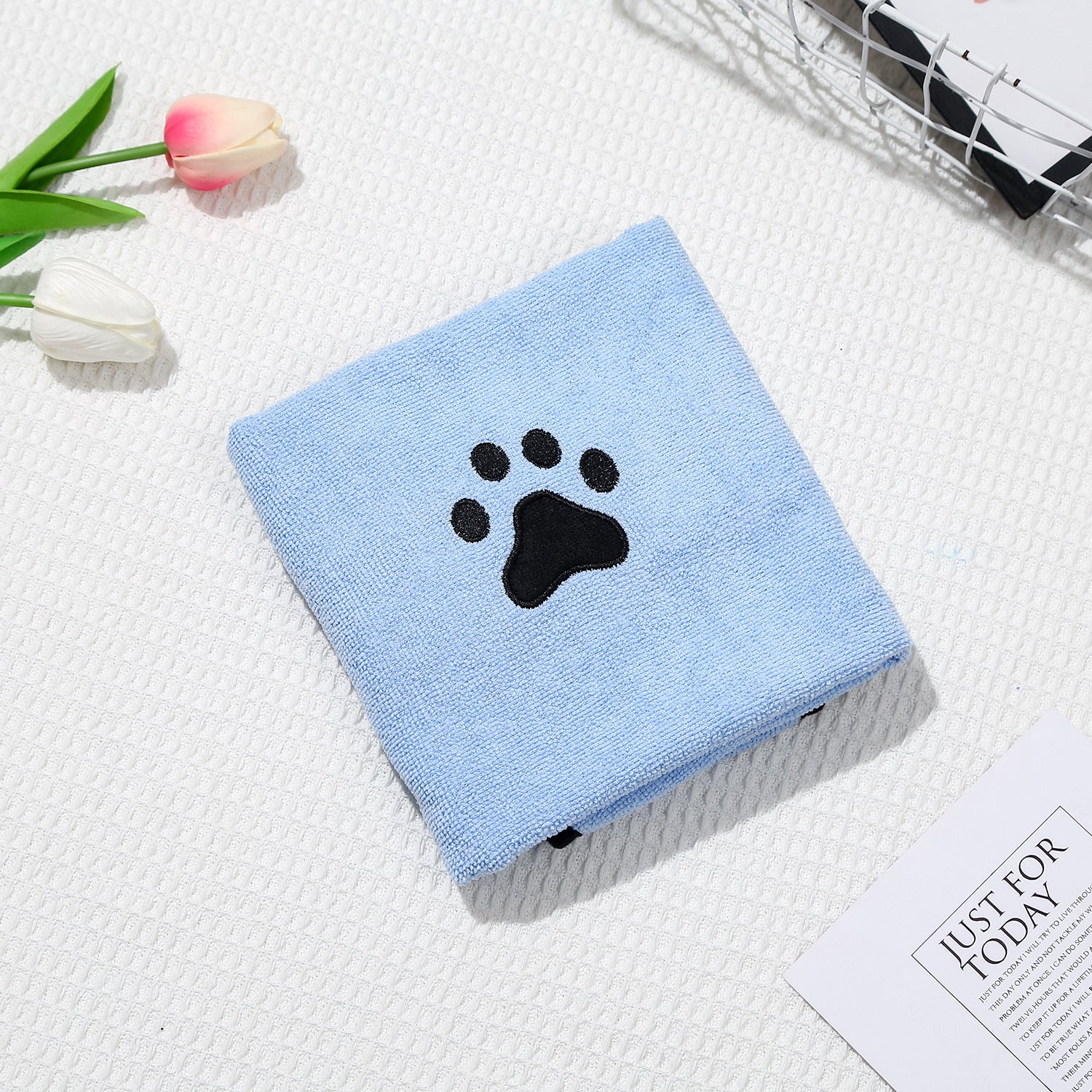Quick-Dry Pet Bath Towel – Soft Absorbent Coral Fleece for Dogs & Cats