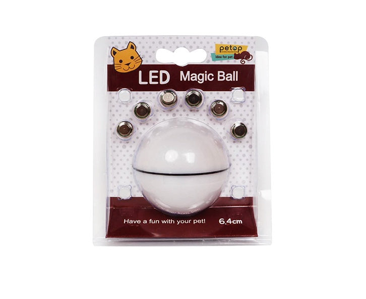 Rechargeable Interactive LED Cat Toy Ball (Self-Moving)