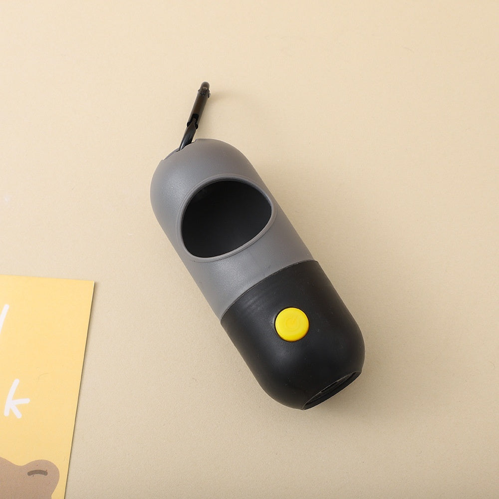 LED Light Pet Waste Bag Dispenser for Dogs & Cats (Built-In Flashlight)