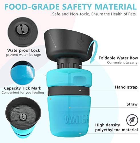 Pet Travel Water Bottle – Leak-Proof Portable Dog & Cat Water Dispenser (520ml)