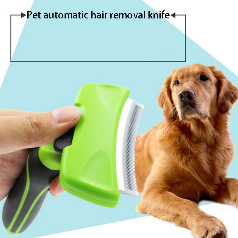 Pet Deshedding Comb Brush – Stainless Steel Grooming Tool for Dogs & Cats
