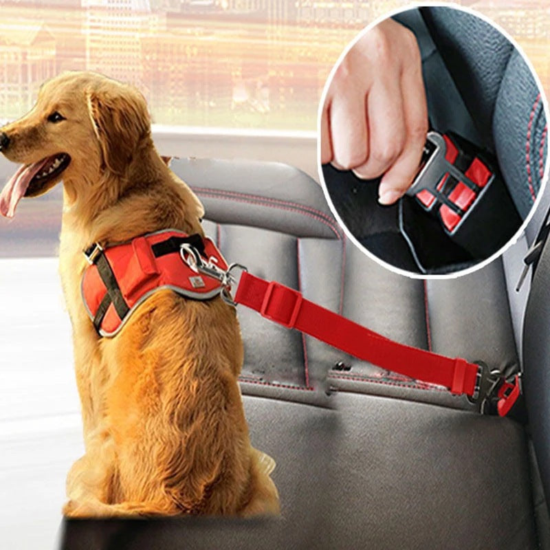 Adjustable Pet Car Seat Belt – Safety Restraint for Dogs & Cats