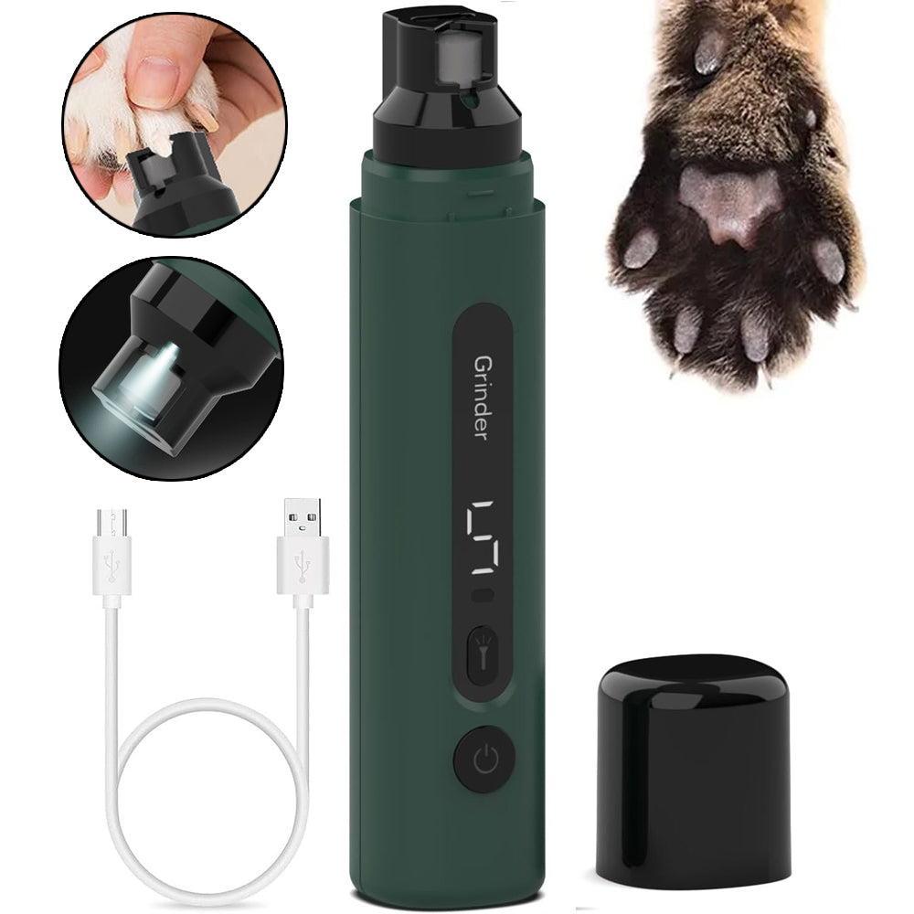Rechargeable Low-Noise Pet Nail Grinder with LED Light
