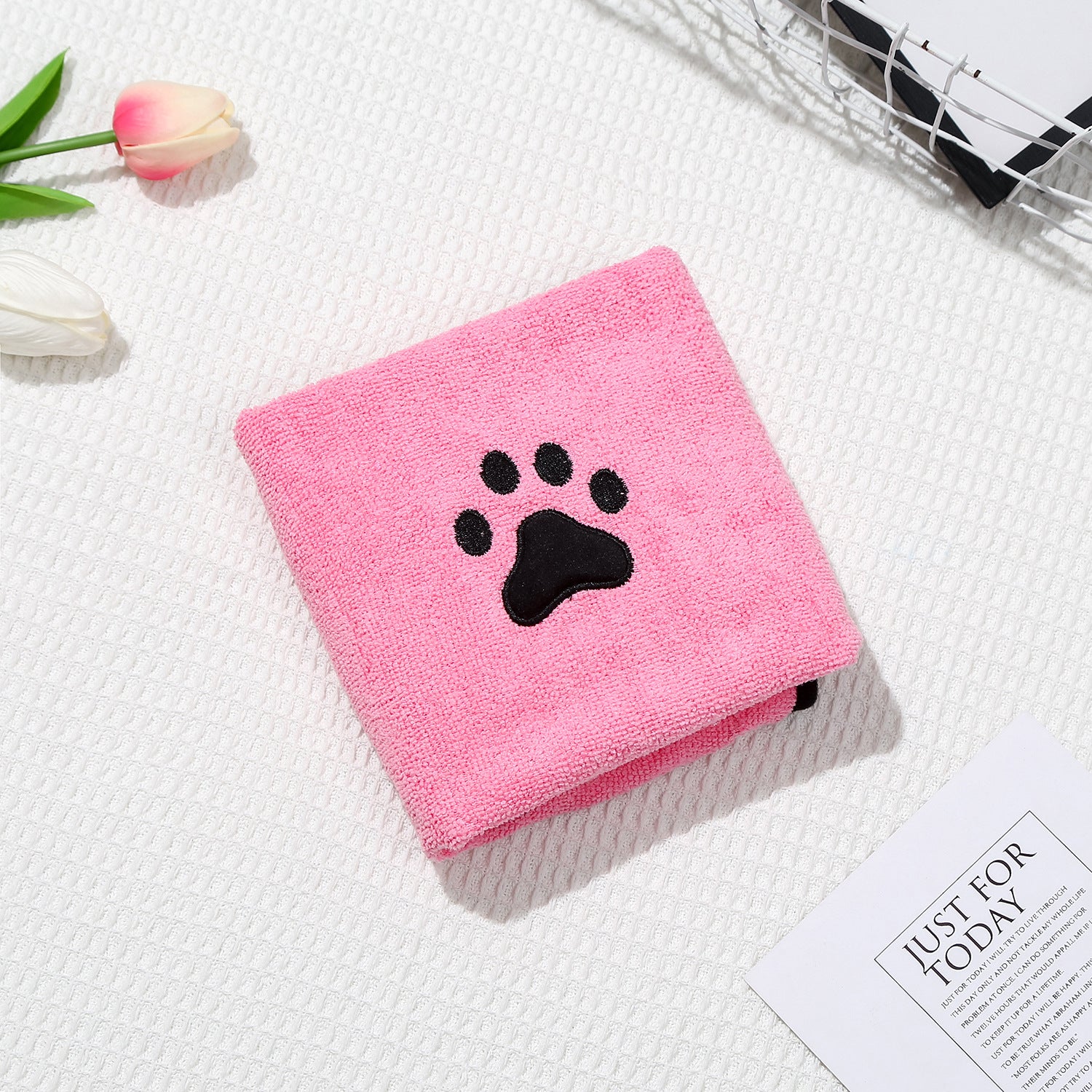 Quick-Dry Pet Bath Towel – Soft Absorbent Coral Fleece for Dogs & Cats