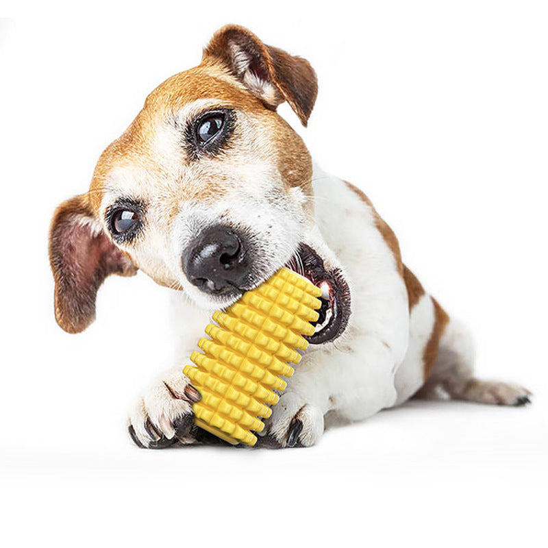 Corn-Shaped Dog Molar Stick (Chew-Resistant Dental Toy with Suction Base)