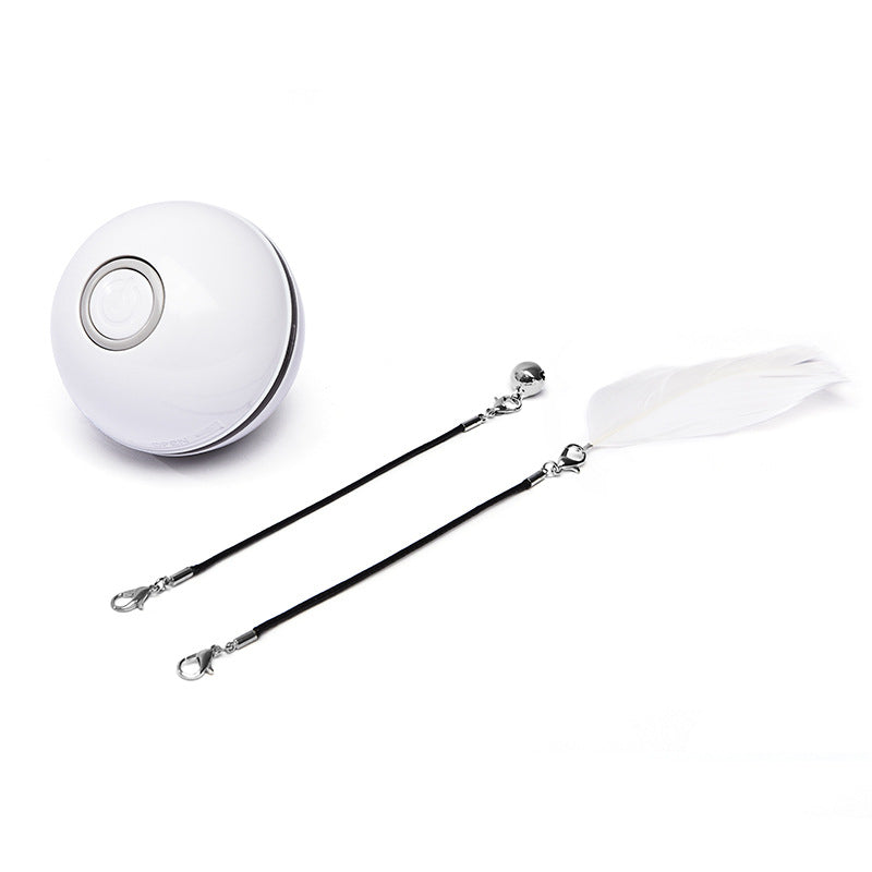 Rechargeable Interactive LED Cat Toy Ball (Self-Moving)