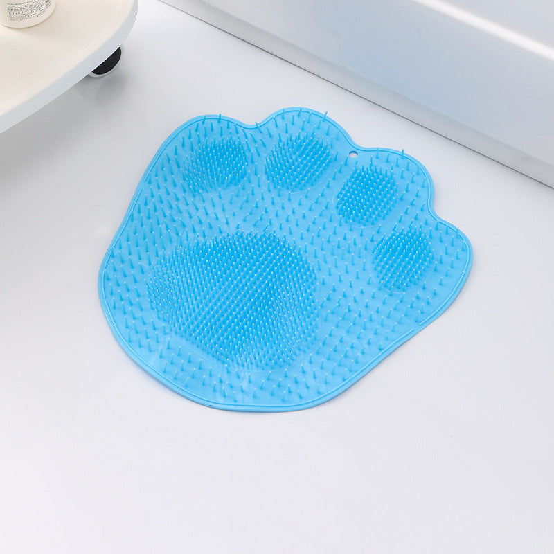 Non-Slip Silicone Pet Bath Mat (Paw-Shaped, Stable & Waterproof)