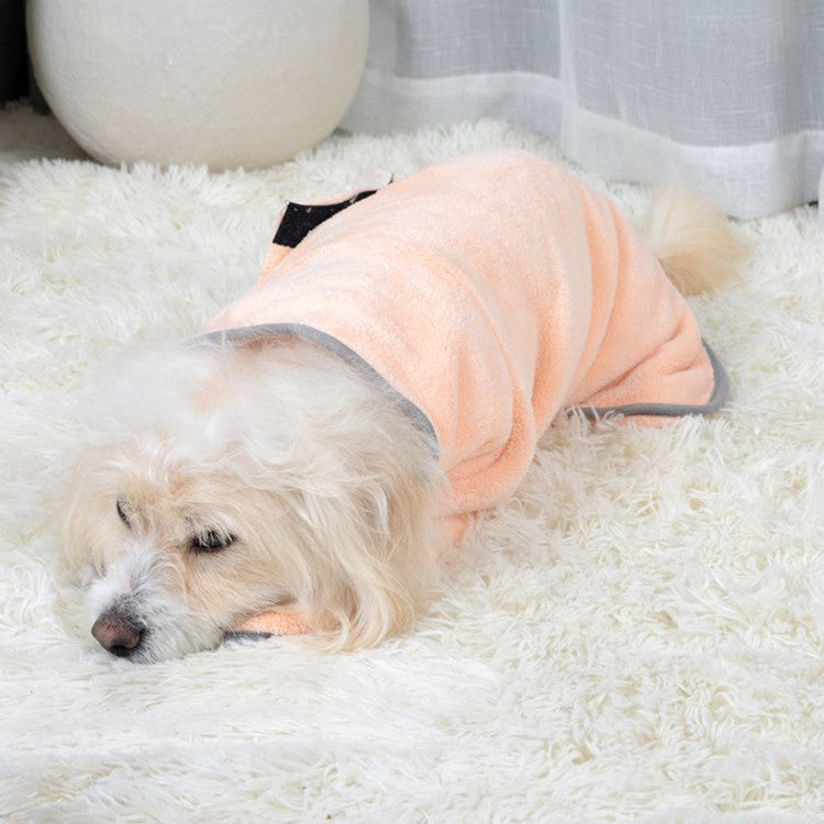 Quick-Dry Pet Bathrobe Towel (Absorbent Dog & Cat Drying Robe)