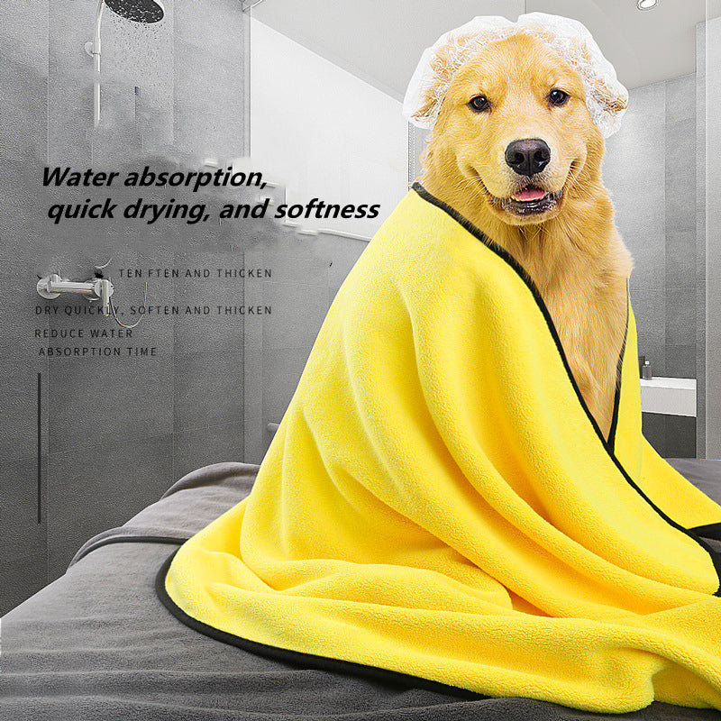 Quick-Dry Pet Bath Towel (Dog & Cat Absorbent Drying Towel)