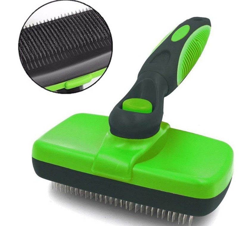 Pet Self-Cleaning Slicker Brush – Stainless Steel Deshedding Brush for Dogs & Cats