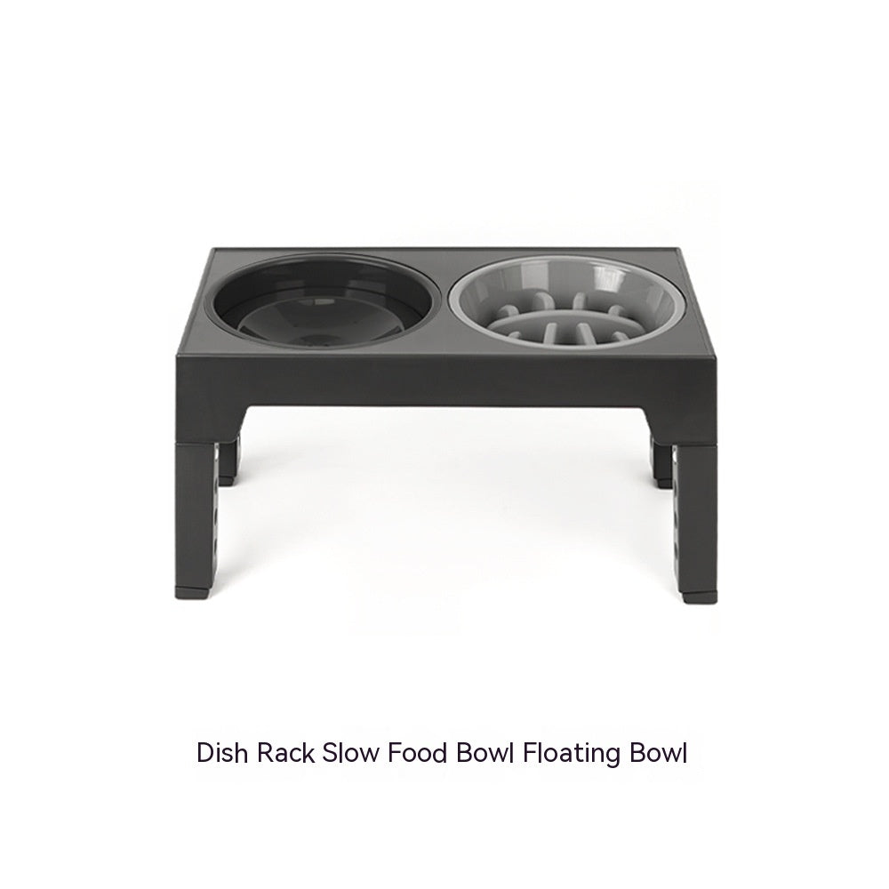 Elevated Slow Feeder Dog Bowl with Stainless Steel Stand (Neck Support & Healthy Feeding)
