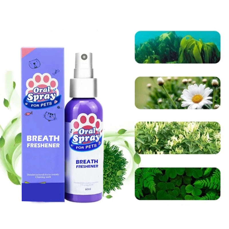 Pet Oral Care Spray – Fresh Breath & Teeth Cleaning Spray for Dogs & Cats