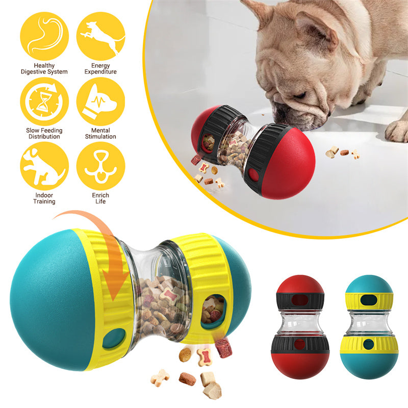 Food Dispensing Dog Toy Tumbler – Interactive Treat Puzzle for Dogs