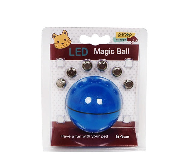 Rechargeable Interactive LED Cat Toy Ball (Self-Moving)