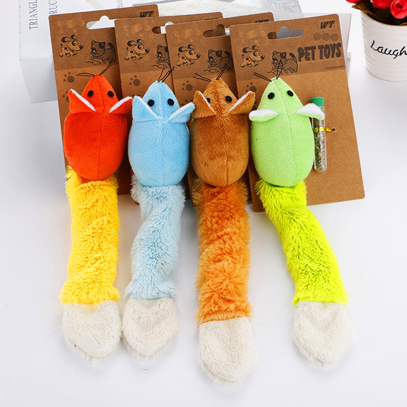 Long Tail Plush Mouse Cat Teaser Toy