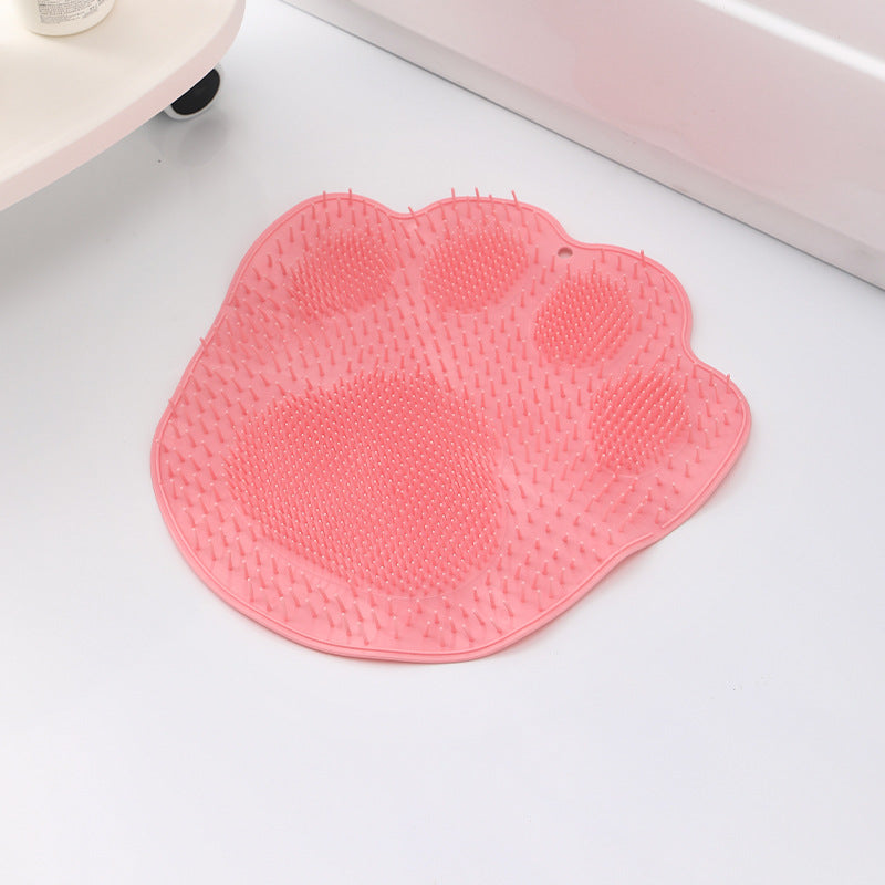 Non-Slip Silicone Pet Bath Mat (Paw-Shaped, Stable & Waterproof)