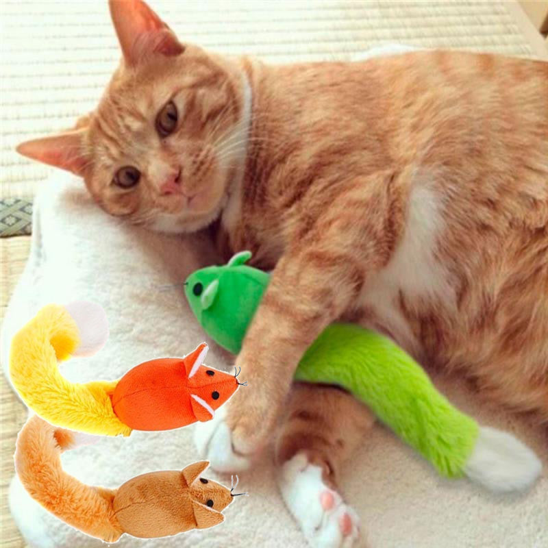 Long Tail Plush Mouse Cat Teaser Toy