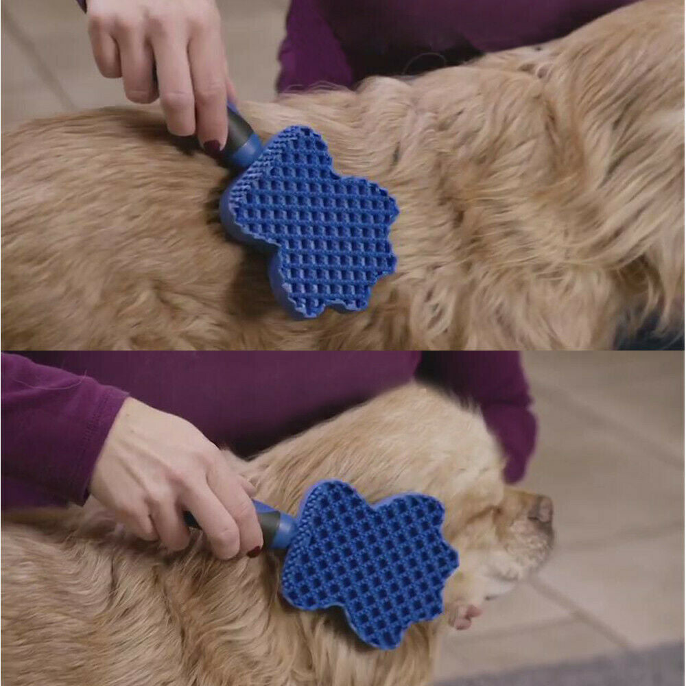 Gentle Pet Hair Remover & Grooming Brush (Dual-Side Silicone Design)
