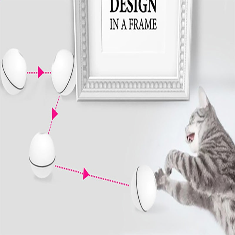 Rechargeable Interactive LED Cat Toy Ball (Self-Moving)