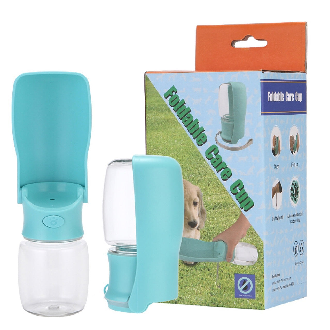Portable Foldable Dog Water Bottle (Travel Pet Water Dispenser)