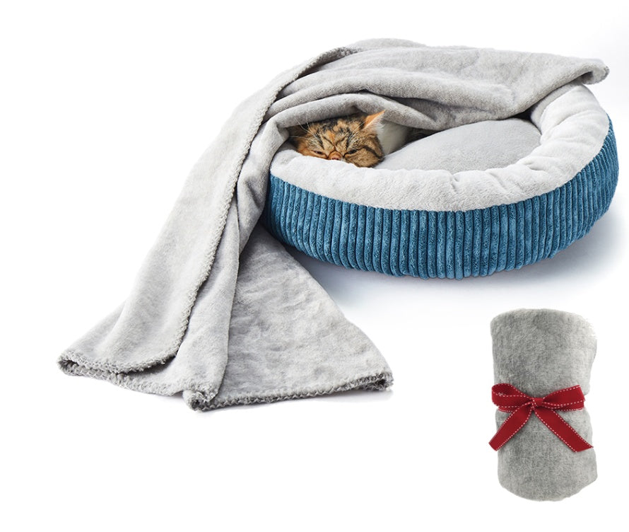 Dog Flannel Deep Sleeping Blanket (Ultra-Soft Warm Pet Bed Cover)