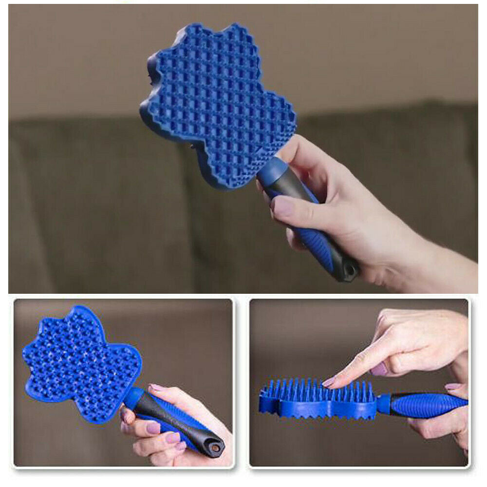 Gentle Pet Hair Remover & Grooming Brush (Dual-Side Silicone Design)