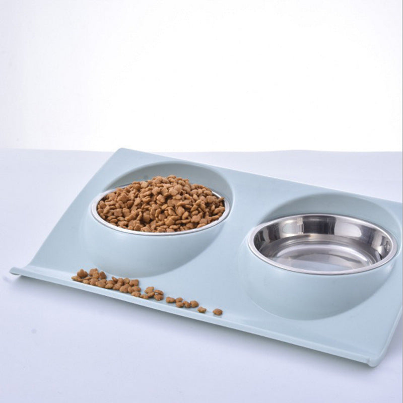 Stainless Steel Double Pet Bowl with Non-Slip Base