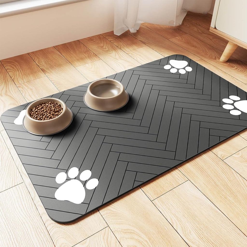 Diatomite Water-Absorbing Pet Feeding Mat (Splash-Proof, Fast-Drying Floor Mat)