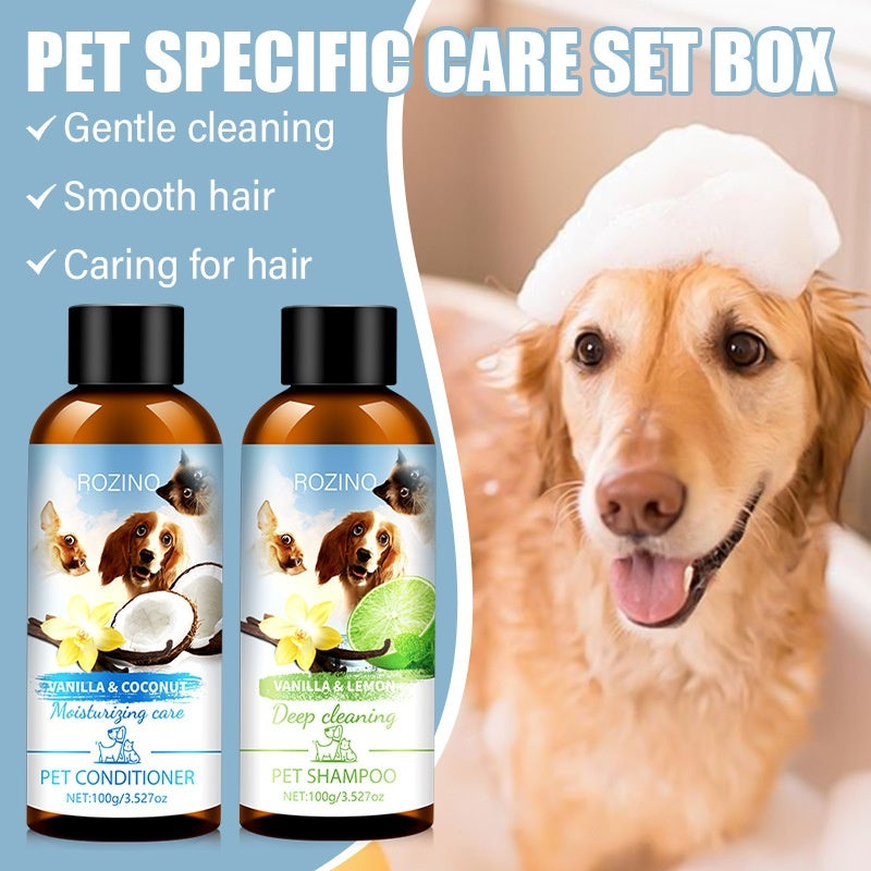 Pet Shampoo & Conditioner Set – Gentle Wash & Care Kit for Dogs & Cats