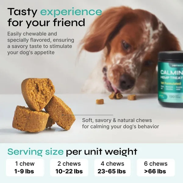 Hemp Calming Soft Chews for Dogs (Gentle Anxiety Support – Duck Flavor)