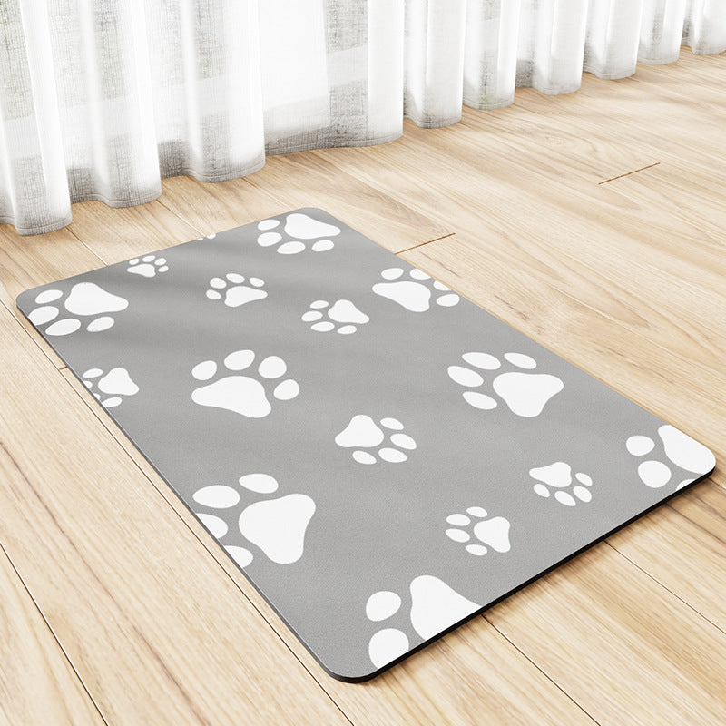 Minimalist Water-Absorbing Pet Feeding Mat (Washable, Non-Slip, Modern Design)