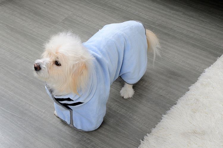Quick-Dry Pet Bathrobe Towel (Absorbent Dog & Cat Drying Robe)