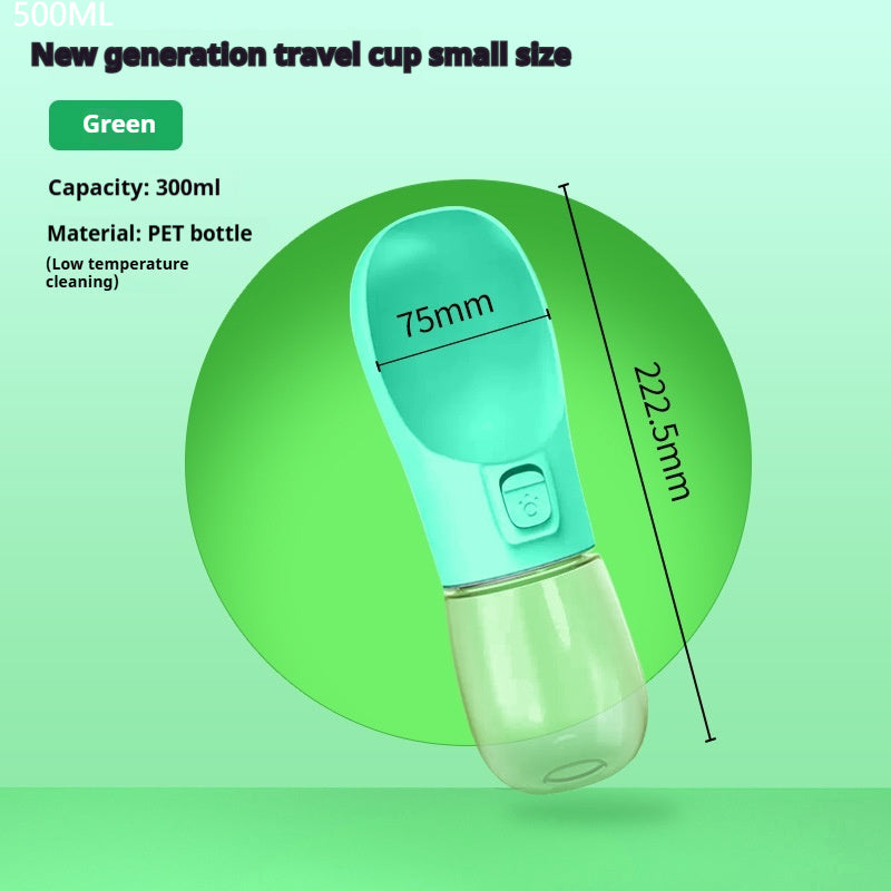 Portable Pet Dog Water Bottle (458ml Travel Water Cup)