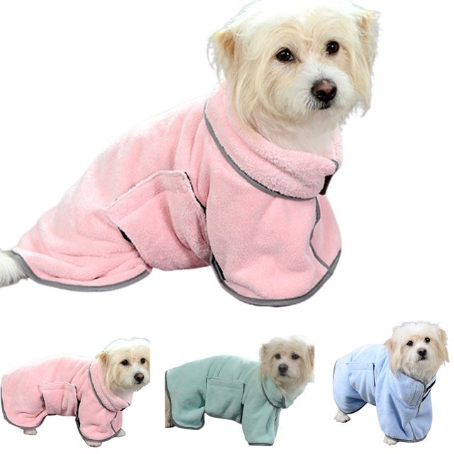 Quick-Dry Pet Bathrobe Towel (Absorbent Dog & Cat Drying Robe)