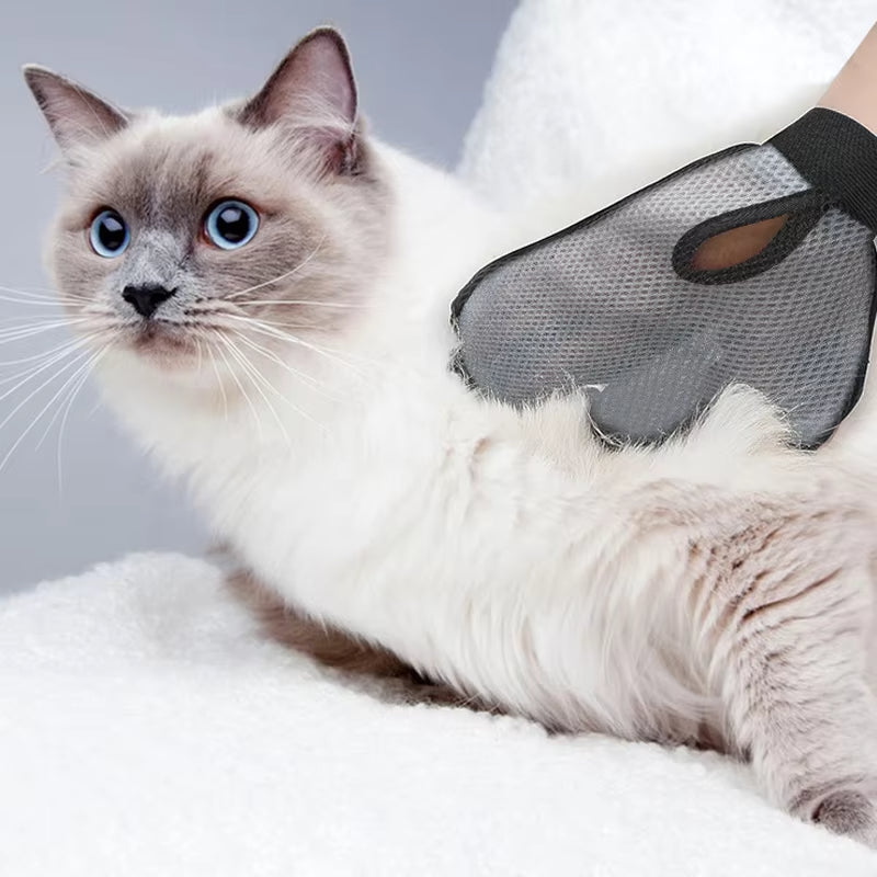 Pet Grooming Hair Removal Glove – Silicone Deshedding & Massage Glove for Cats and Dogs