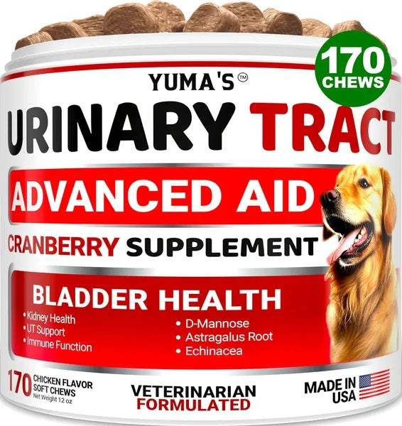 Cranberry Urinary Support Soft Chews for Dogs (170 Treats)
