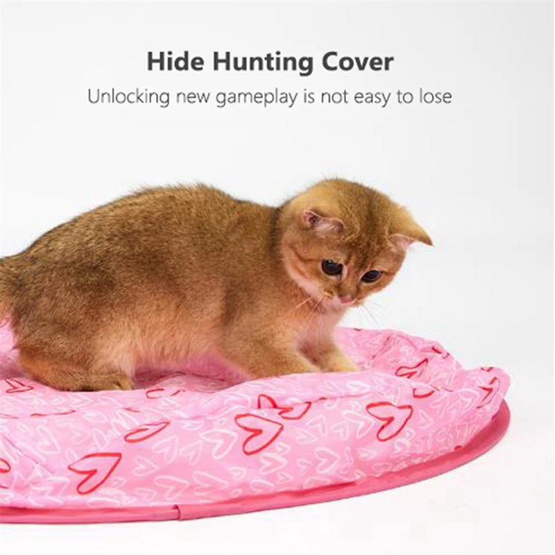 Interactive Automatic Rolling Ball Cat Toy with Hunting Mat