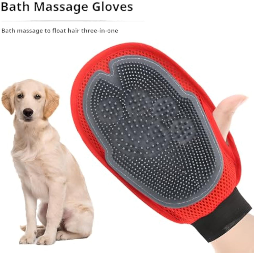 Pet Grooming & Bathing Glove – Soft Silicone Massage Hair Removal Glove
