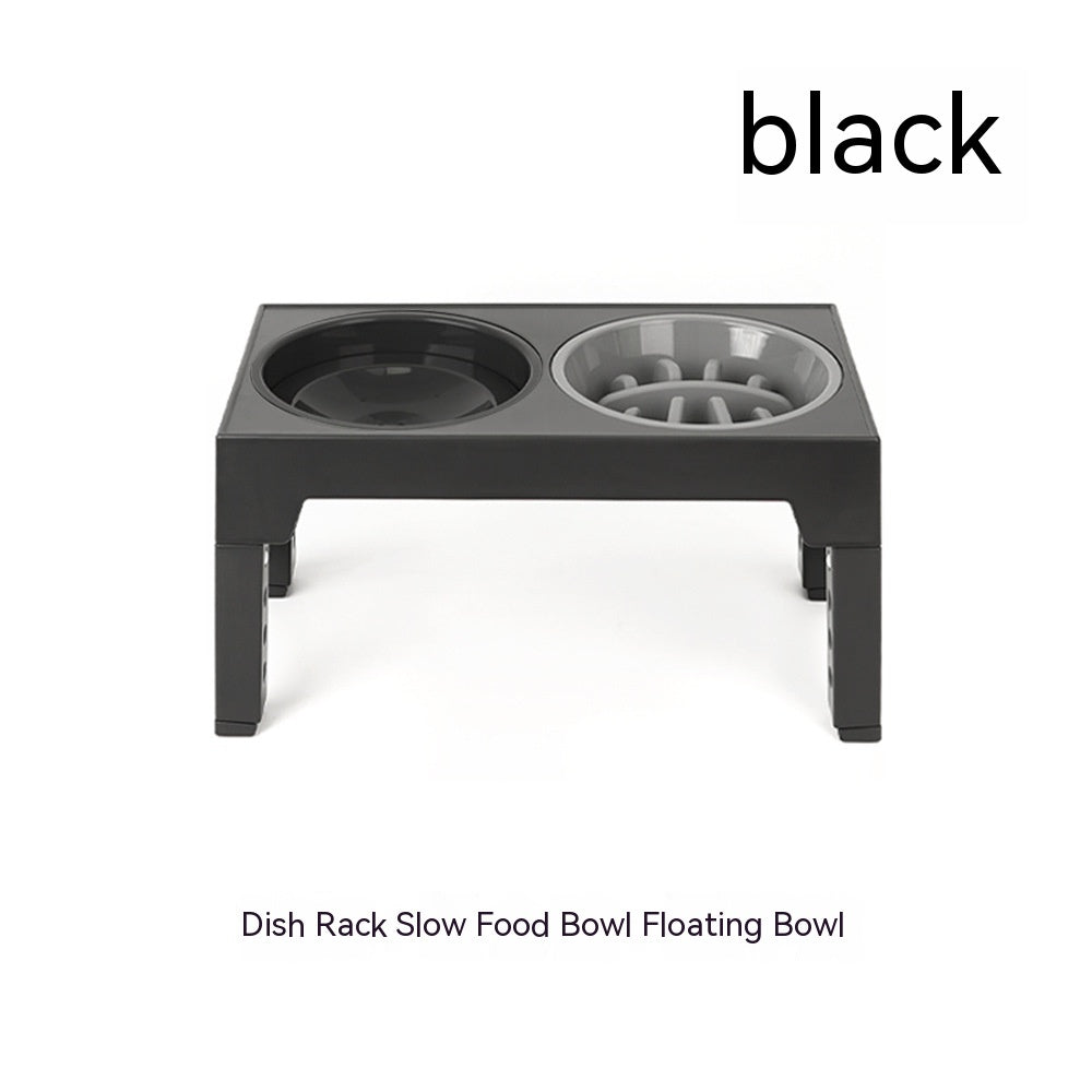 Elevated Slow Feeder Dog Bowl with Stainless Steel Stand (Neck Support & Healthy Feeding)