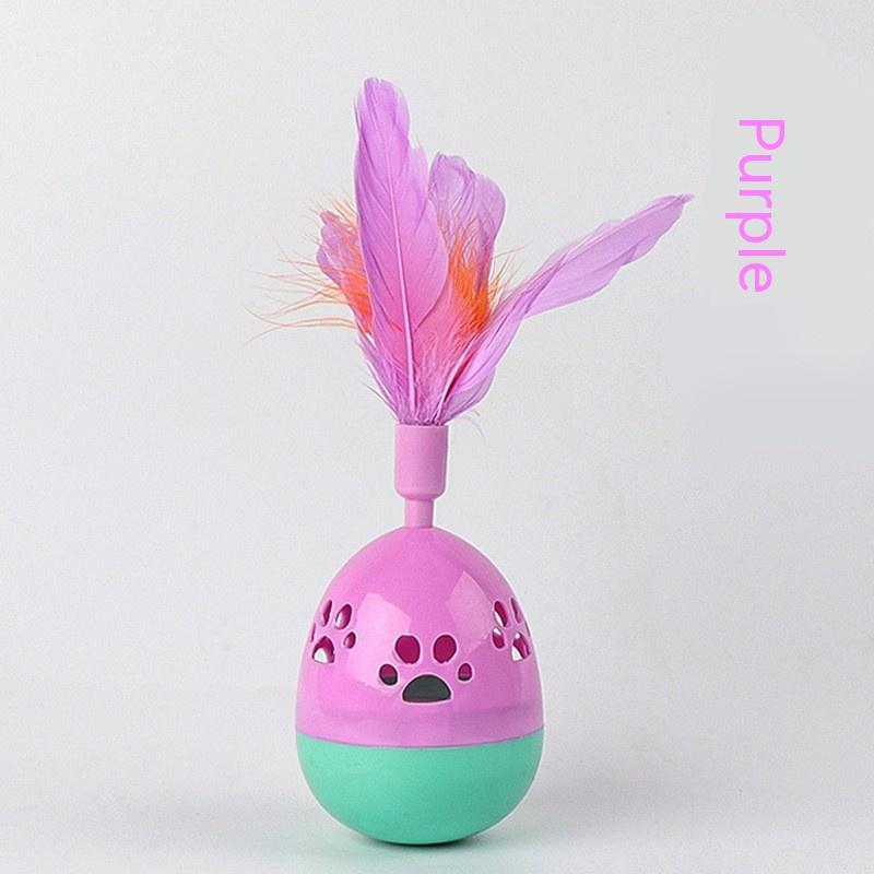 Feather Tumbler Bell Interactive Cat Toy