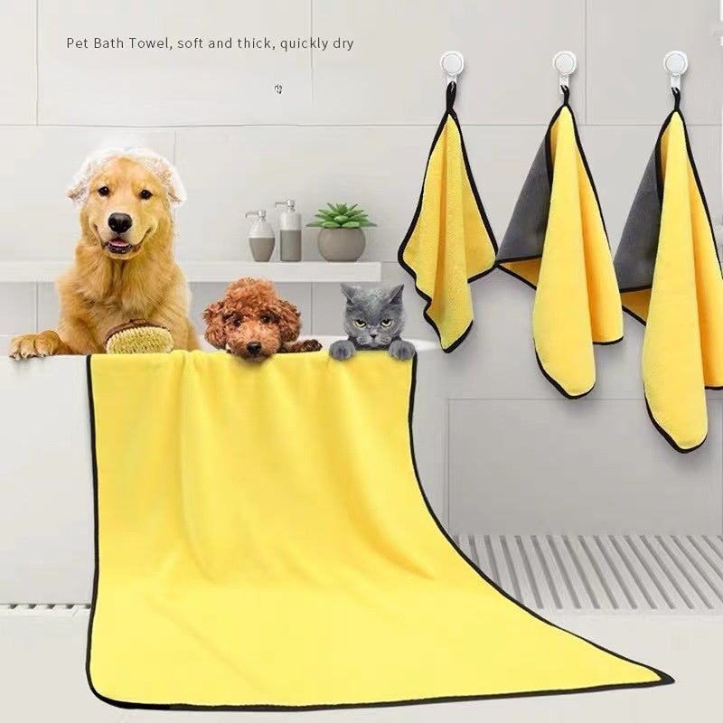 Quick-Dry Pet Bath Towel (Dog & Cat Absorbent Drying Towel)