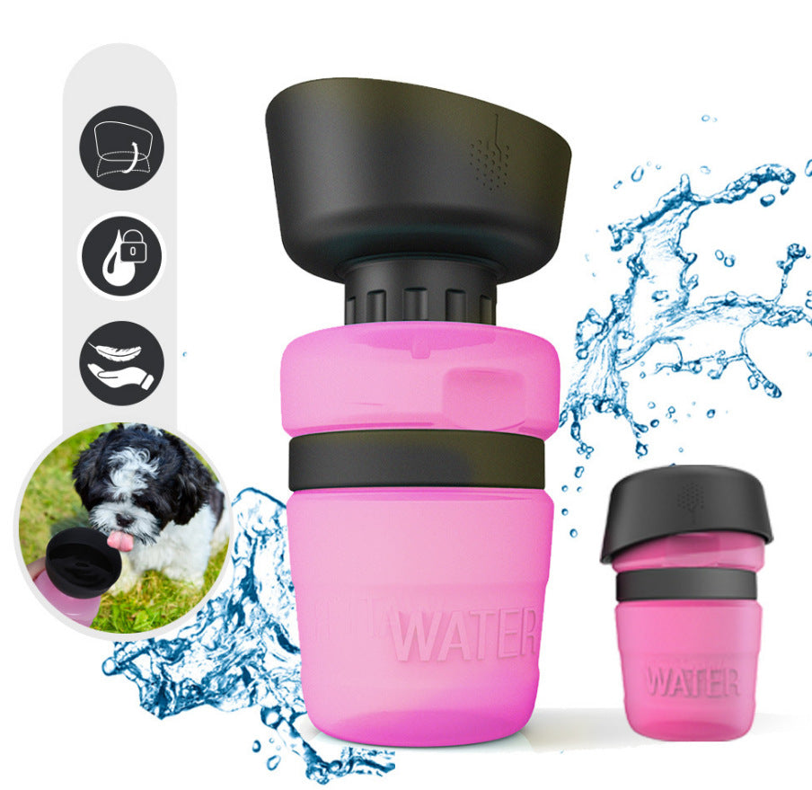 Dog Travel Portable Water Bottle (Leak-Proof Food-Grade Pet Cup)