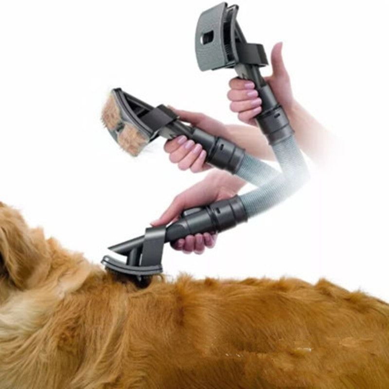 Vacuum-Compatible Pet Grooming Brush (Dog & Cat Deshedding Tool Attachment)