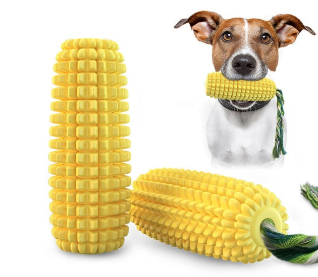 Corn-Shaped Dog Molar Stick (Chew-Resistant Dental Toy with Suction Base)