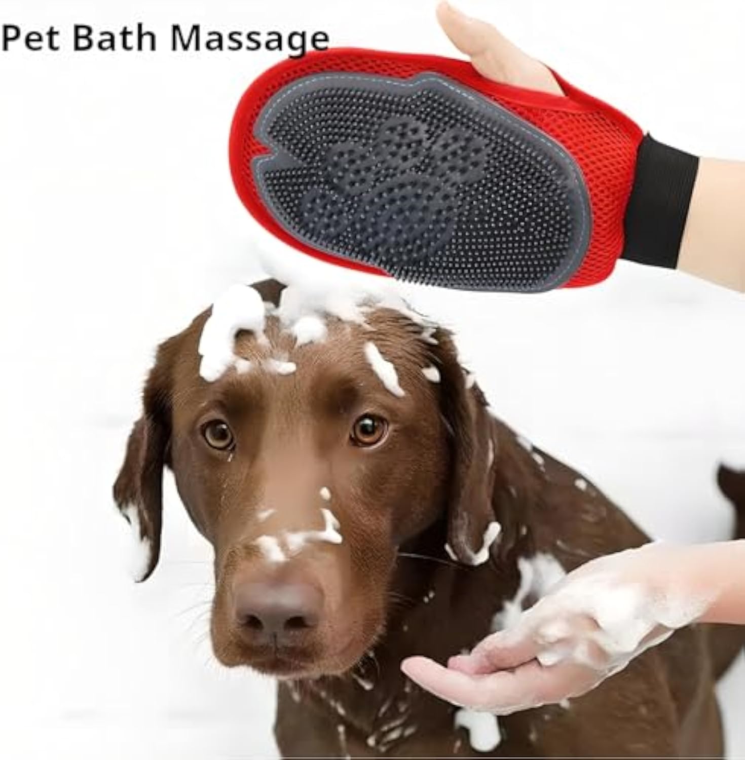Pet Grooming & Bathing Glove – Soft Silicone Massage Hair Removal Glove