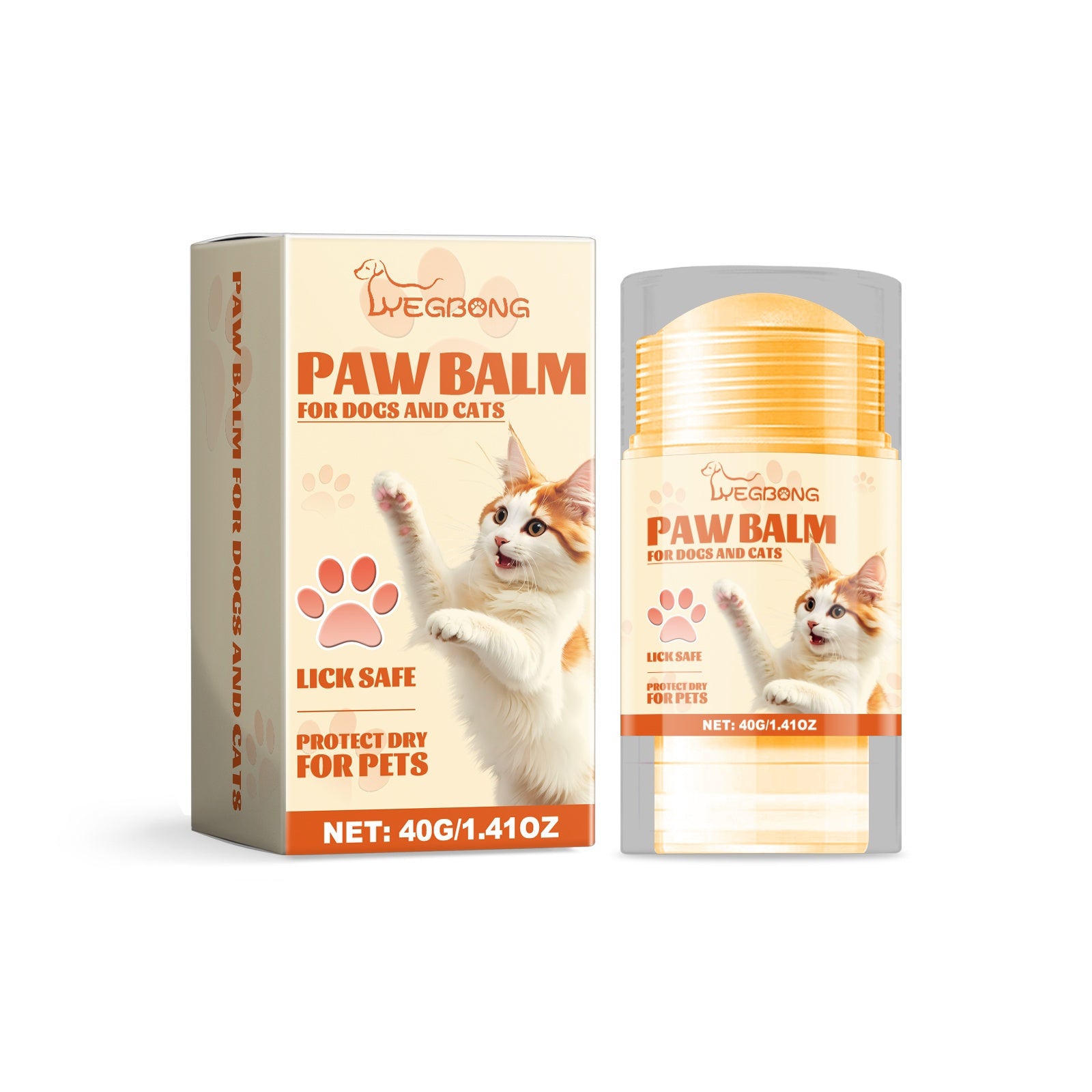 Natural Paw Balm for Dogs & Cats – Moisturizing Paw & Nose Protection Stick